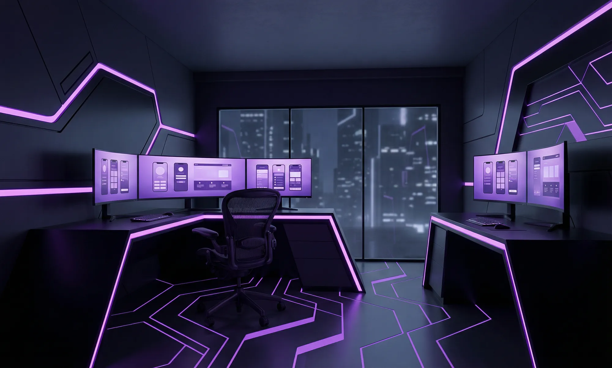 Современное рабочее пространство для IT и дизайна